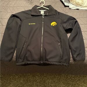 Iowa Hawkeyes Columbia Soft Shell Fleece Jacket Men’s Medium Black